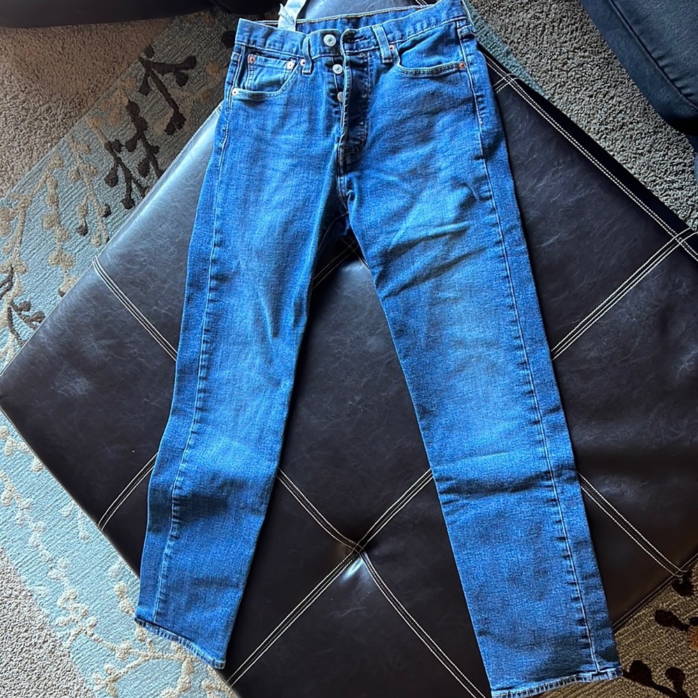 501 Button Fly Levi’s, Blue, Men’s, W28 L32